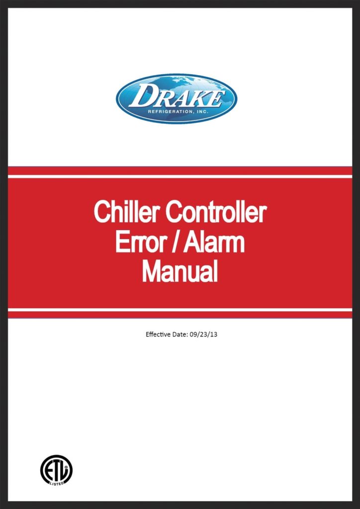Drake Chiller Product Data Schaub Chiller Service